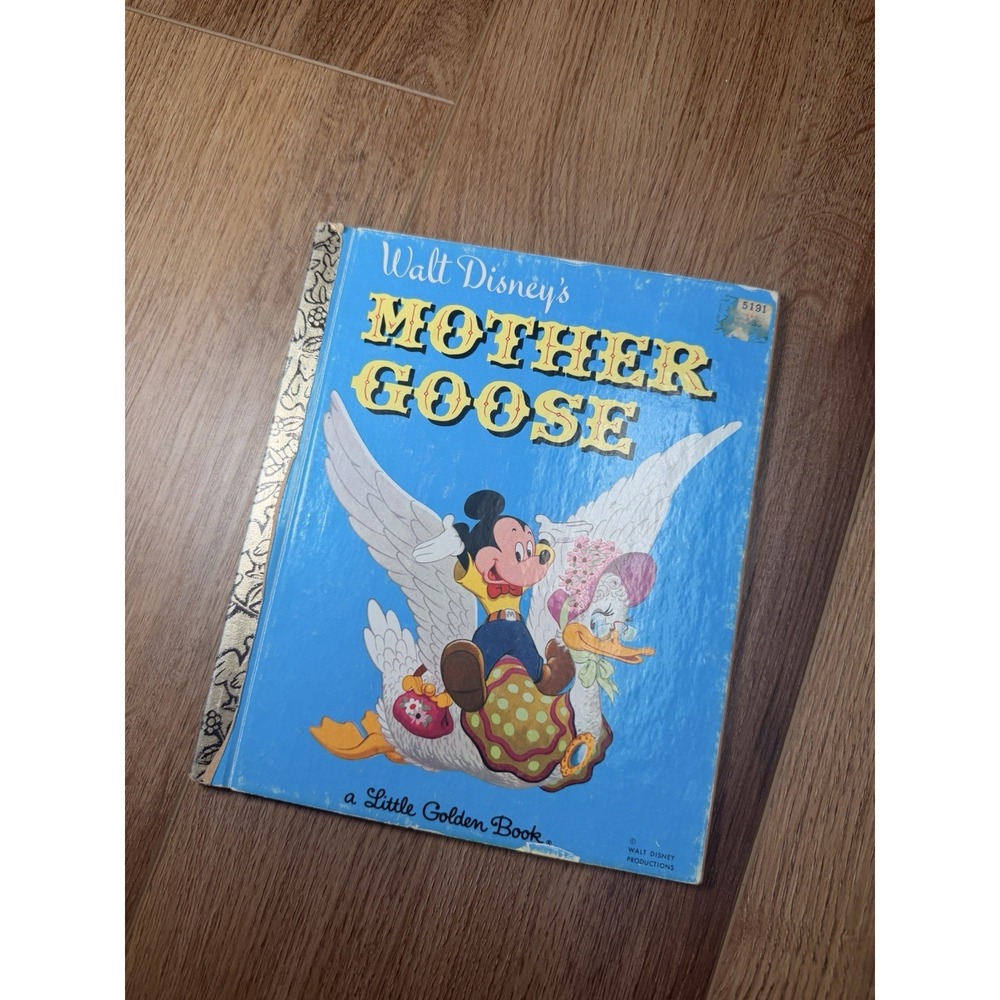 Vintage Walt Disney's Mother Goose A Little Golden Book 1982 Mickey Mouse HC
